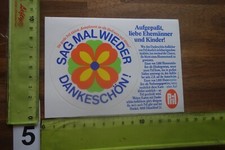 Alter Aufkleber Drogerie Geschirrspülmittel PRIL-Blumen