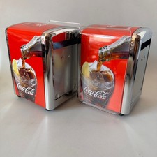 2x COCA-COLA Classic Cola Papierservietten Metall Serviettenspender mit Menühalter