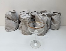 8 Likörgläser + 2 Kelchgläser Kristall Goldrand Lausitz Weißwasser Design