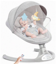 Babywippe Elektrisch, Babyschaukel Elektrisch mit Musik, 5 Wippgeschwindigkeiten