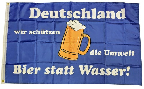 Fahne flagge bier statt wasser - flagge,