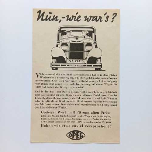 1930 opel 6 zylinder - 8,