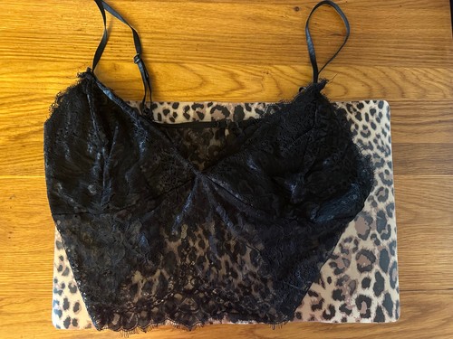 Schwarzes spitzen top l - gr.,