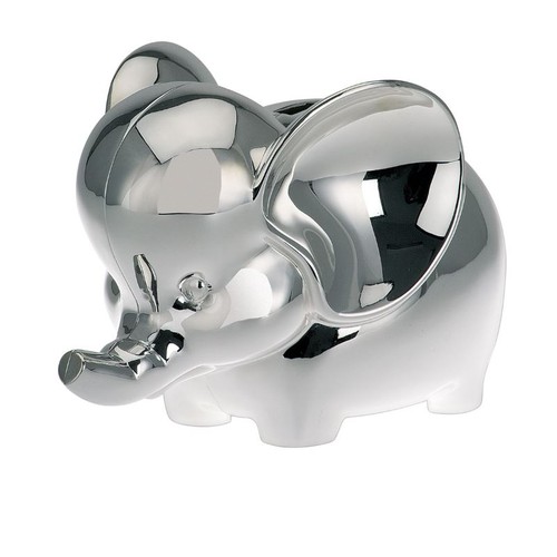 Spardose elefant versilbert - versilbert, 14