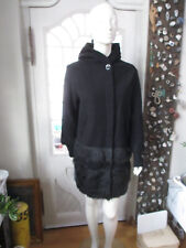schwarzer Sisley Wollmantel - Gr. 40 / 42 Mantel Wintermantel - Damenmantel 