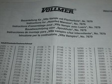 Vollmer H0 7679 Bauanleitung für Villa Vampir mit Flackerlicht, beschriftet