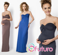 Damen Umstandsmode Abend Maxikleid Bandeau Party Ballkleid Übergrößen 8-18 FM25