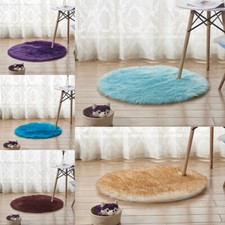 Faux   Teppich rund 30cm/40cm Sesselauflage Wohnkultur Bodenmatte