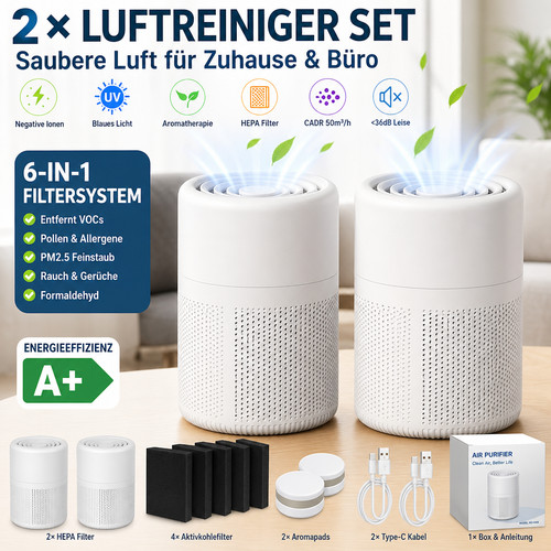 Luftreiniger usb ionisator - 2x,