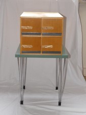 4er Karteikasten A7 Minikommode Kommode Holz Buche