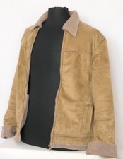 Norskin Winter Jacke Fell Herren Kunstlederjacke beige braun Gr 44 / 46 