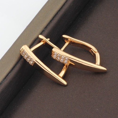 Damen ohrringe gold zirkon - gold,
