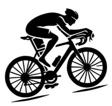 Rennrad, Autoaufkleber 1x, 12,5x11,5cm, Sport , Fahrrad, Sticker, Tuning