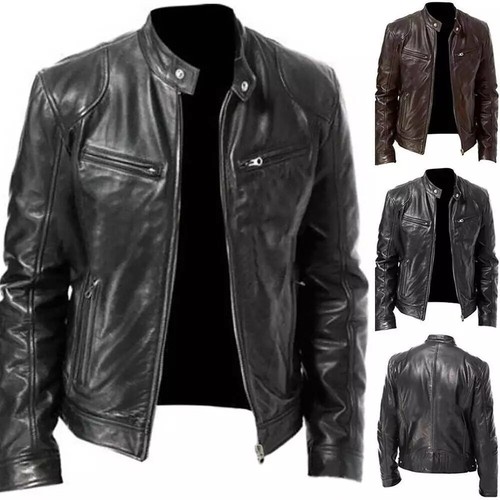 Neu herren lederjacke - herren, motorrad