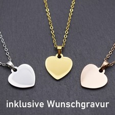 Halskette Gravurplatte Herz
