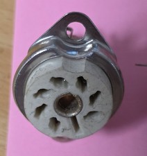 Röhrensockel, 7 Pol Sockel, Keramik, Einbau, NOS, unbenutzt (1)