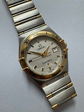 Omega Uhr Constellation Quarz Stahl Gold Ref 796.1201 Metallband