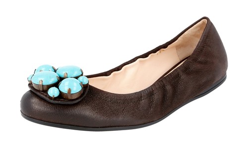 Prada leder ballerinas - prada,