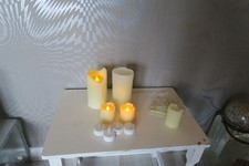 4 LED Kerzen mit Flamme aus Wachs