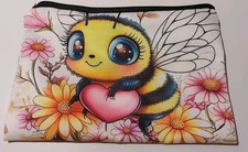Kosmetik-Tasche/ Etui/ Täschchen/ Beutel/ Hummel/ Herz/ Biene/ Schlamper
