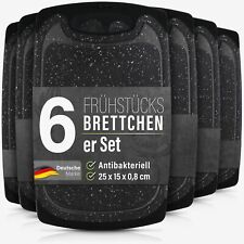 6er Frühstücksbrettchen Kunststoff Spülmaschinenfest Brotbretter Stullenbretter