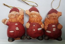 3x Weihnachtsmann Keramik