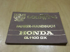 Honda GL 1100 DX Bedienungsanleitung / Fahrerhandbuch