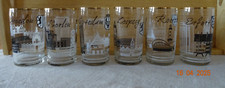 6 DDR  Saftgläser Trinkgläser Andenkengläser mit Wappen K10