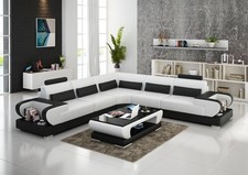Ledersofa Couch Wohnlandschaft