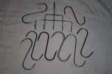 Konvolut Sammlung Alte Fleischerhaken S-Haken Eisen 9 Teile siehe Fotos Antik?