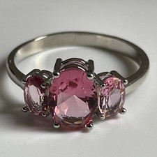 925 Silber Ring  mit rosa