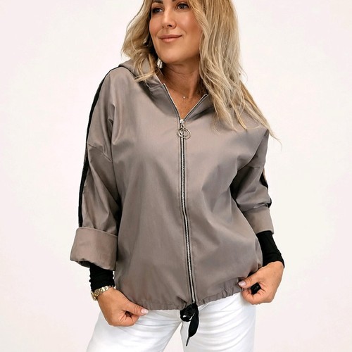 Damen jacke mit kapuze italy - jacke,