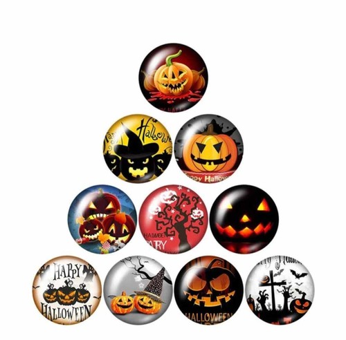 Glas cabochon happy halloween - glas,