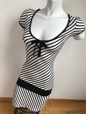 ★ MISSONI M Kleid schwarz weiß gestreift Matrosenkleid IT 38 32 34 XS 36 S NEUw★