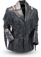 Herren braune Lederjacke