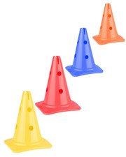 4 x Kombi Kegel 30 cm hoch Pylonen Kegel Hütchen in 4 Farben