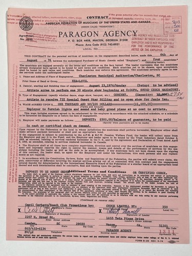 Sea level concert contract - concert,