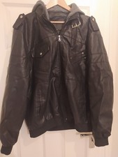 Kunstleder Jacke schwarz