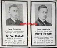 Sterbebild WWII Brüder Scharlchen Feldeisenbahn Rottenführer Regt. Deutschland