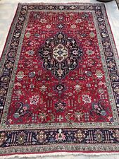 Täbriz Teppich Orient Perser Rug Rot Blau Schurwolle Signatur Design Inspiration