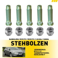 M12x1,5 5x Stehbolzen +