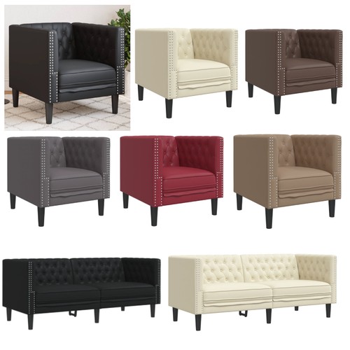 Chesterfield sofa kunstleder - sofa,
