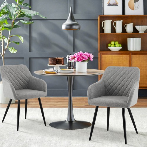 Grau leinenstoff - 2x,