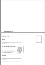 50 Ballonflugkarten Blanko zum