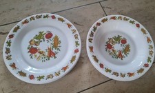 Arcopal Teller aus der Florine Serie, 3 flache und 4 tiefe Teller