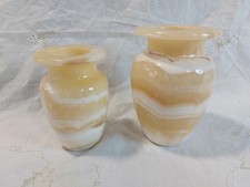 2 Stück Alabaster Vase Vasen
