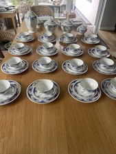 Fürstenberg Gisela Blaue Blumenspitze Tee- und Kaffeeservice