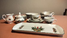 Weihnachtsservice Porzellan 22-teilig Weihnachtsmotive Bavaria Germany Vintage