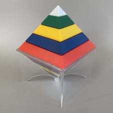 Vintage WEDGiTS bunte Pyramide Puzzle Spielzeug