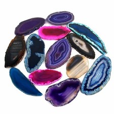 25 Stück Achatscheiben bunt